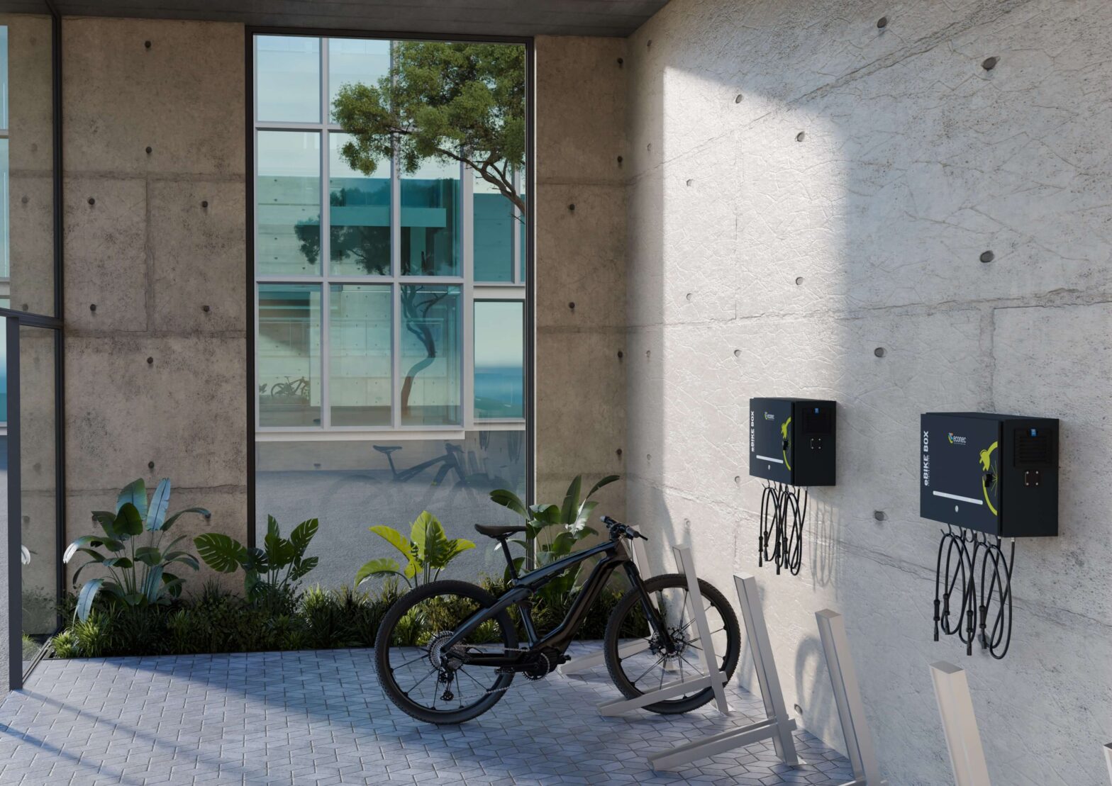 verhuurfiets laadstation